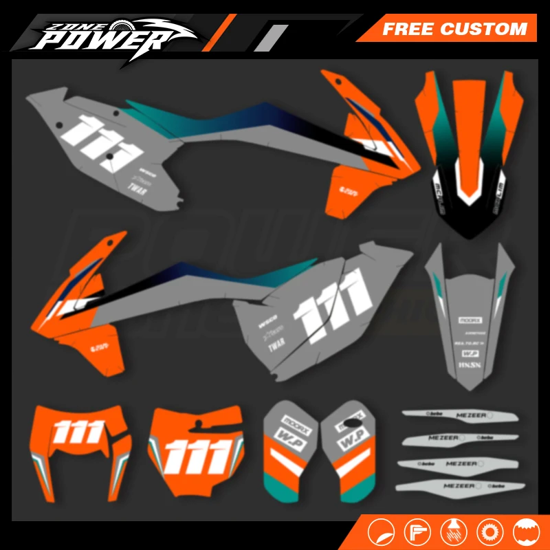 Powerzone пользовательский команда мотоцикл графика фоны наклейки Наборы для KTM SX SXF