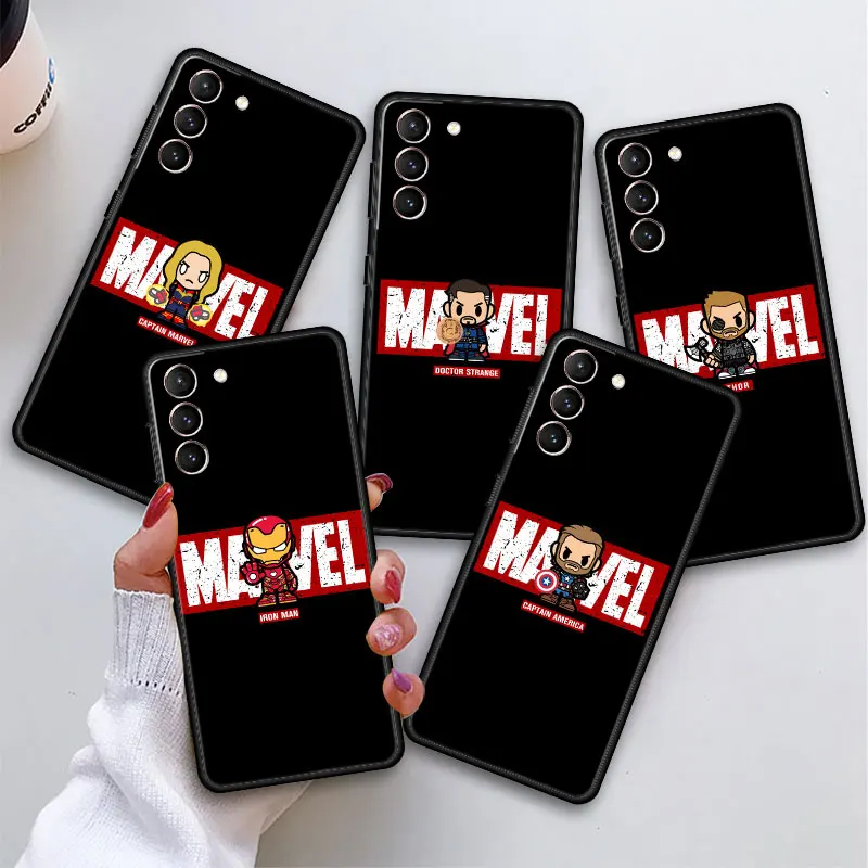 Чехол Coque для Samsung Galaxy S10 S8 S7 S20 FE 5G S22 Ultra S10e S9 S21 Plus S20Ultra Marvel The Avengers Official TPU Soft |