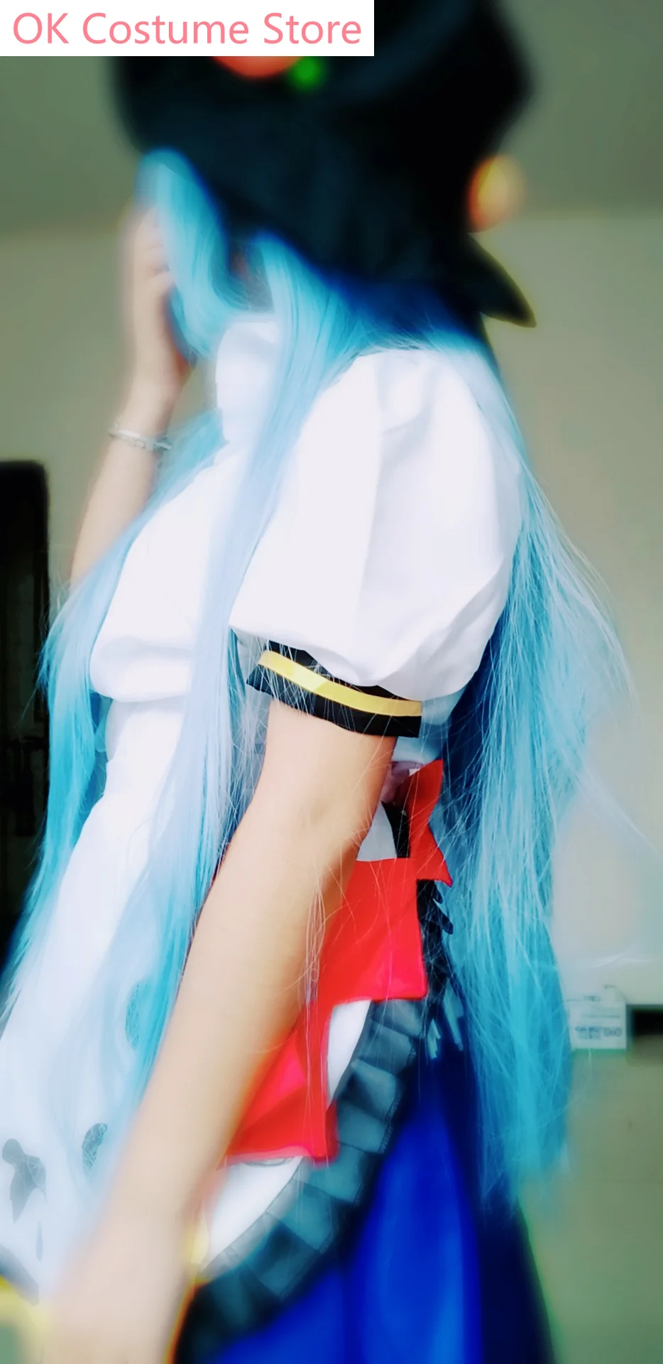 Фото Touhou Project Hinanawi Tenshi платье косплей костюм Cos игра аниме вечерние униформа Хэллоуин играть ролевая одежда одежда №3