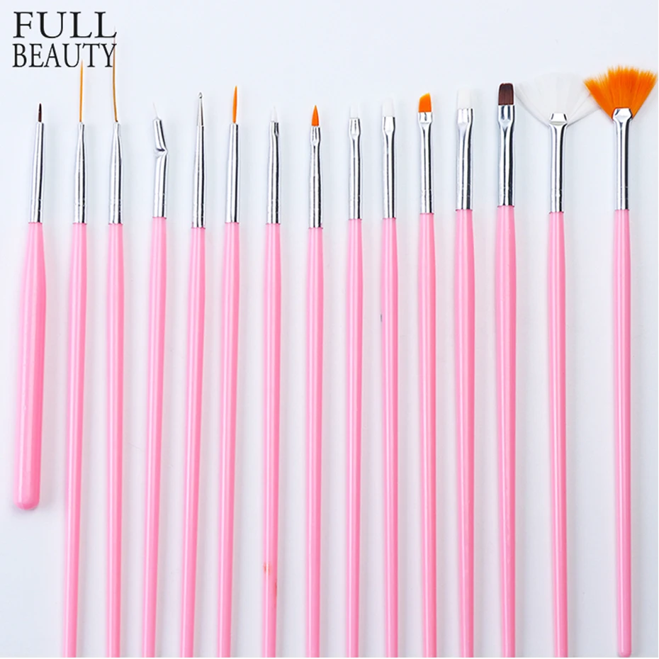 

15pcs/set Acrylic Nail Brush Set Gradient Nail Art Dotting Pen DIY Painting Drawing Liner Brush For Gel Manicure Tools CH1050