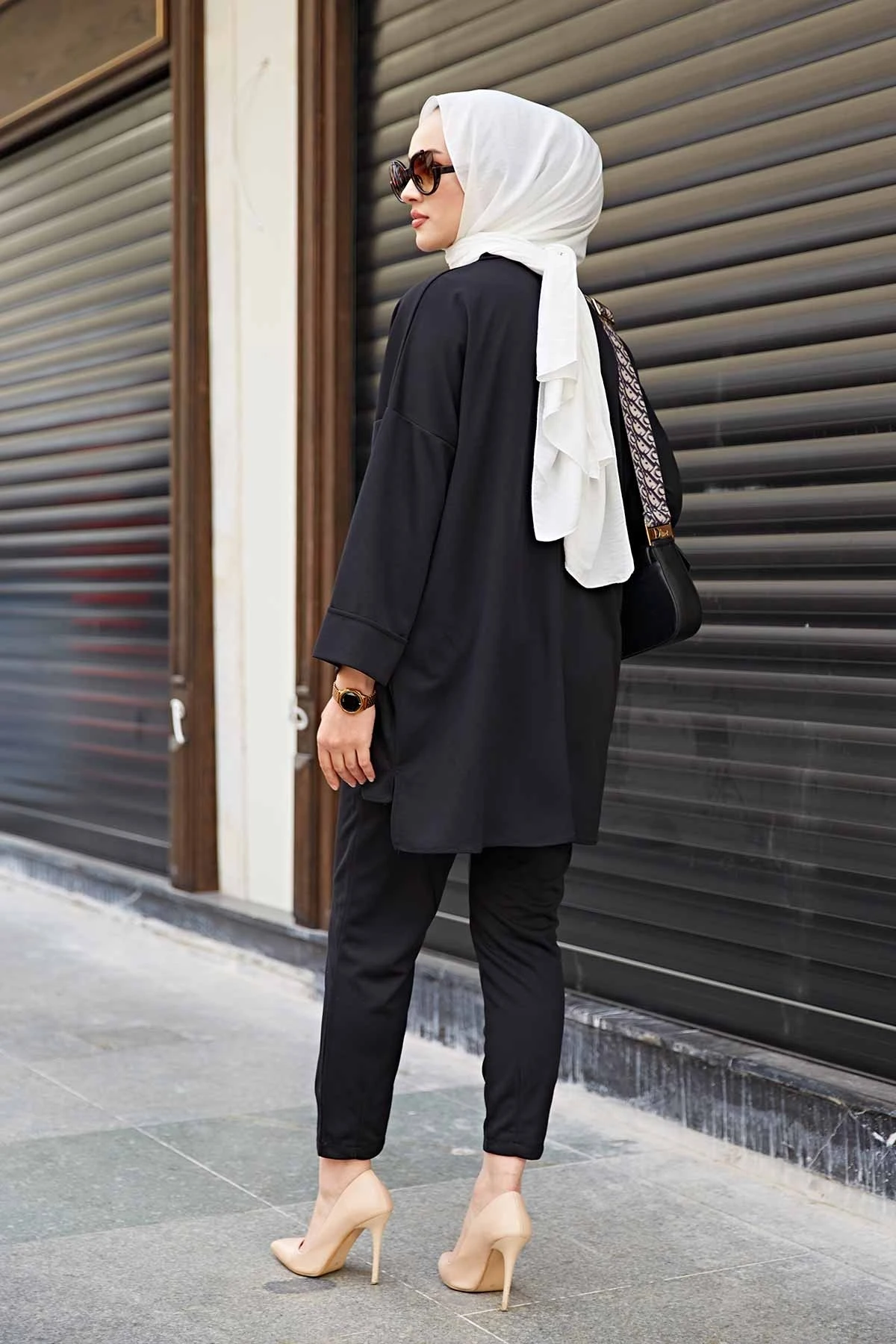 Women's Dual Suit Hijab Kombin Bottom Top Muslim dress hijab Muslim üstleri women suit dress abayas Islamic Turkish Dubai