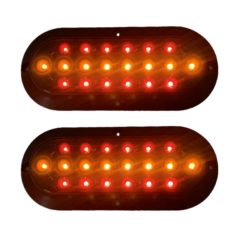 

20LED E4 Flowing Stop Brake Turn Signal Rear Tail Light For Truck Trailer RV Pair