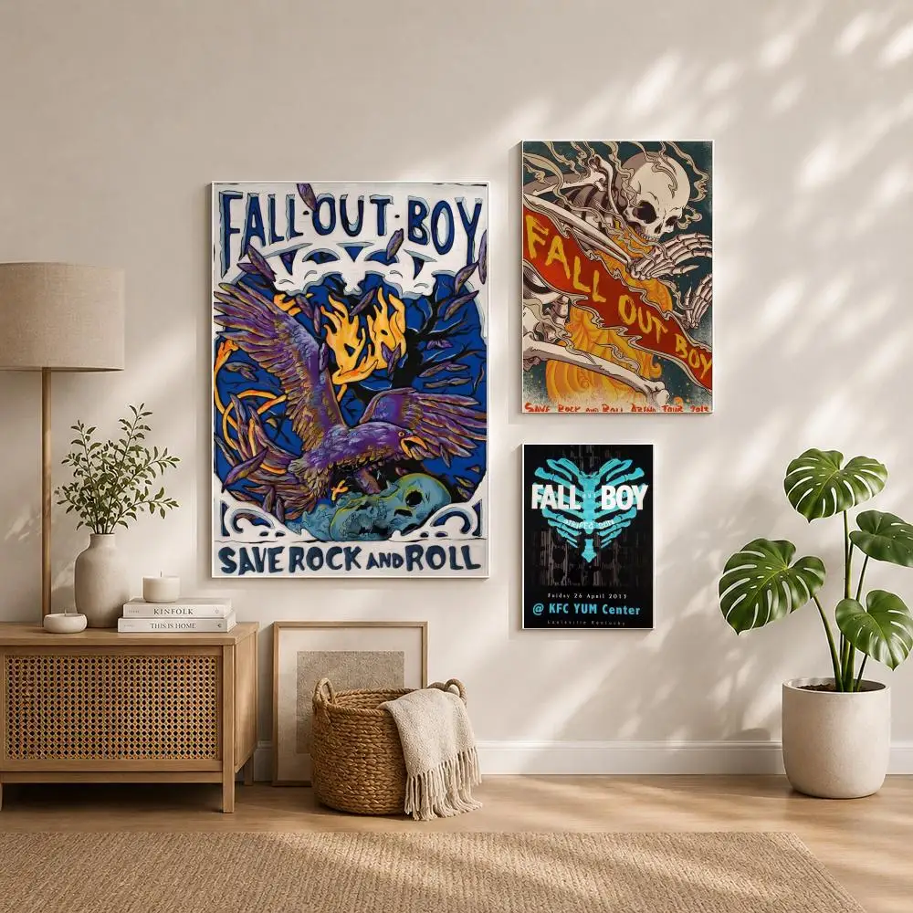 Фото Постер группы F-Fall Out BoyS, HD, самоклеящийся, водонепроницаемый, настенный декор, идеально подходит для дома, офиса, общежития, спальни, отличный подарок №3
