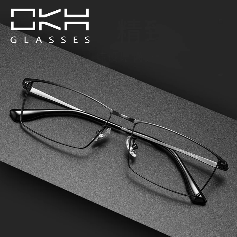 OKH новые мужские деловые очки с синим светом металлические полнокадровые по