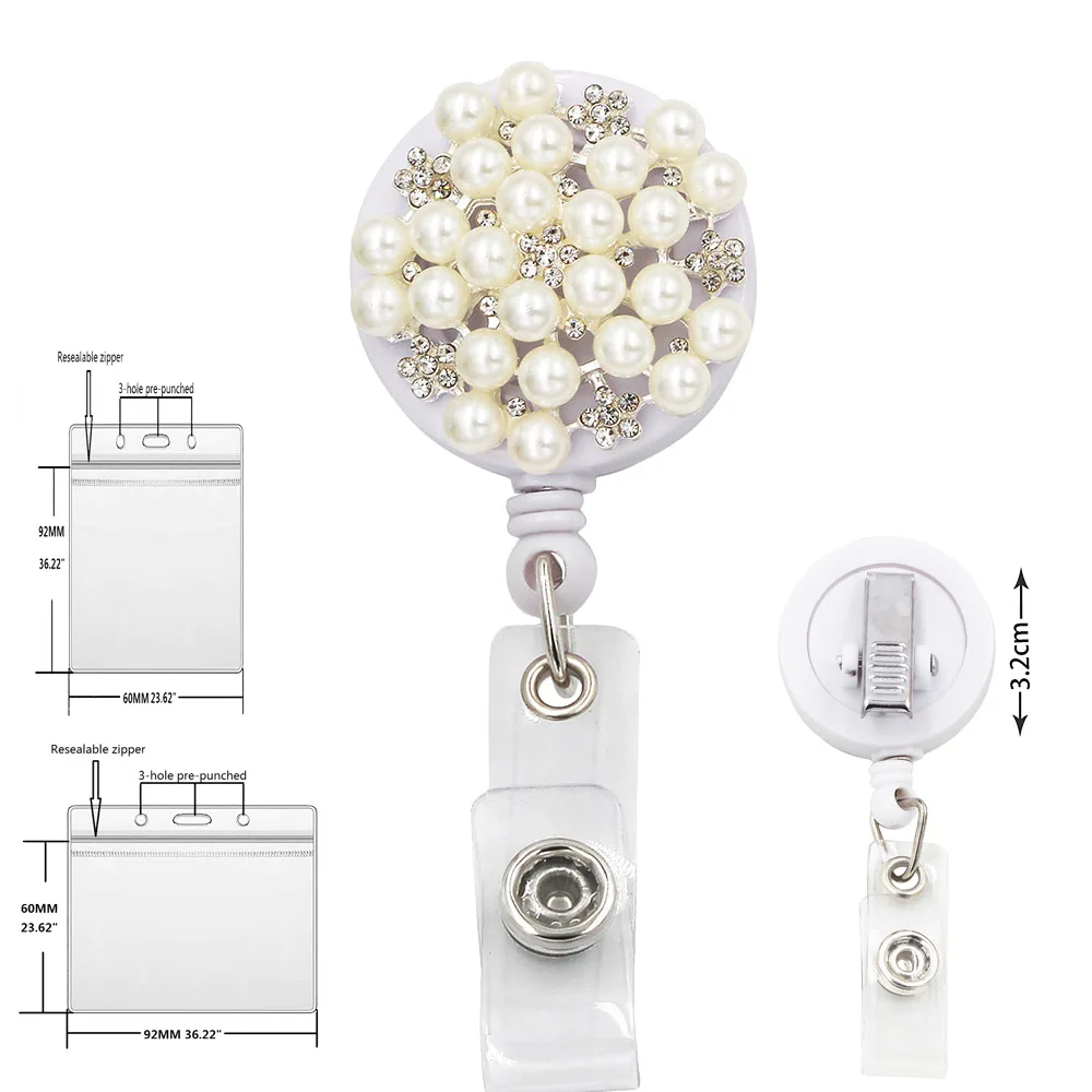 

Cute Autobus Retractable Badge Cord Reel Choker Horizontal Clear Card Holder Plastic