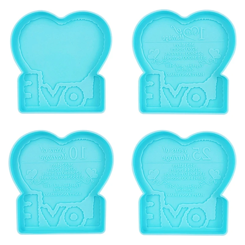 

Heart Shape Silicone Epoxy Molds for Casting Personalized Mold DIY Table Decor