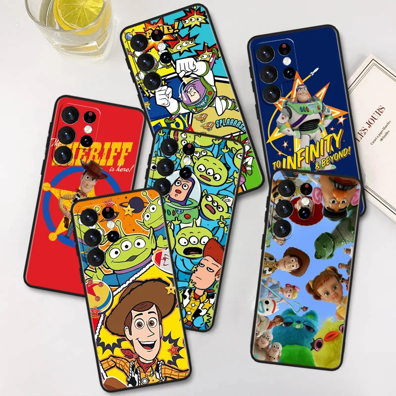 

Toy Story Phone Case For Samsung Galaxy S23 S22 S21 S20 FE Ultra S10e S10 S9 S8 Plus Lite Black Cover