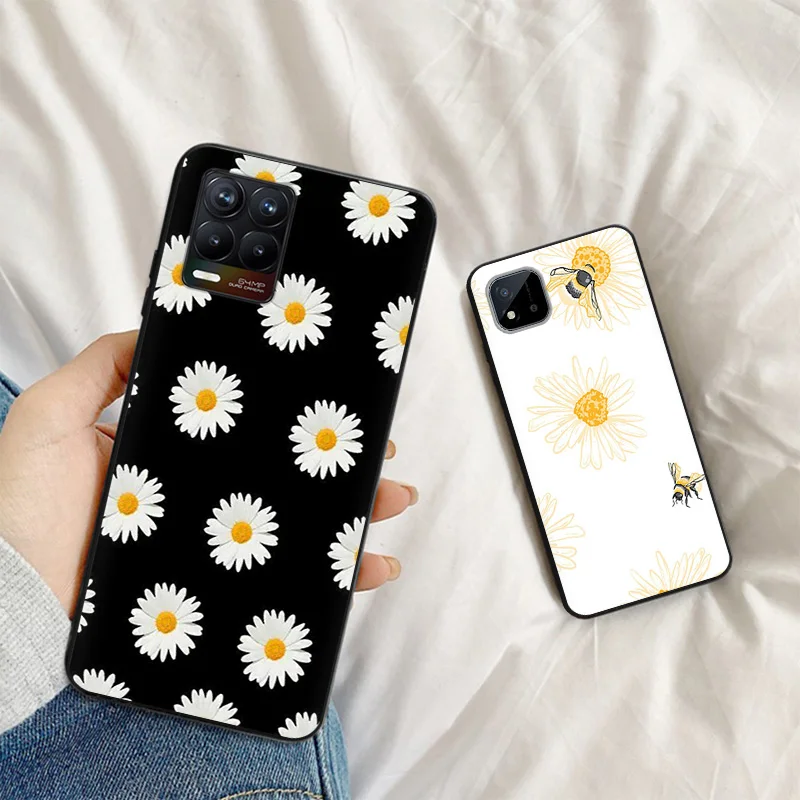 Мягкие чехлы для телефонов Pixel 8a 7a 6a 7 6 8 Daisy Bee Sunflower Rose Honor X8b X9b X7b 70 90 X6 X7 X8 X9A Magic5