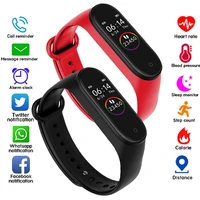 m4 color screen digital watch for men women blood pressure heart rate monitoring alarm clock man woman kids sports smart watch