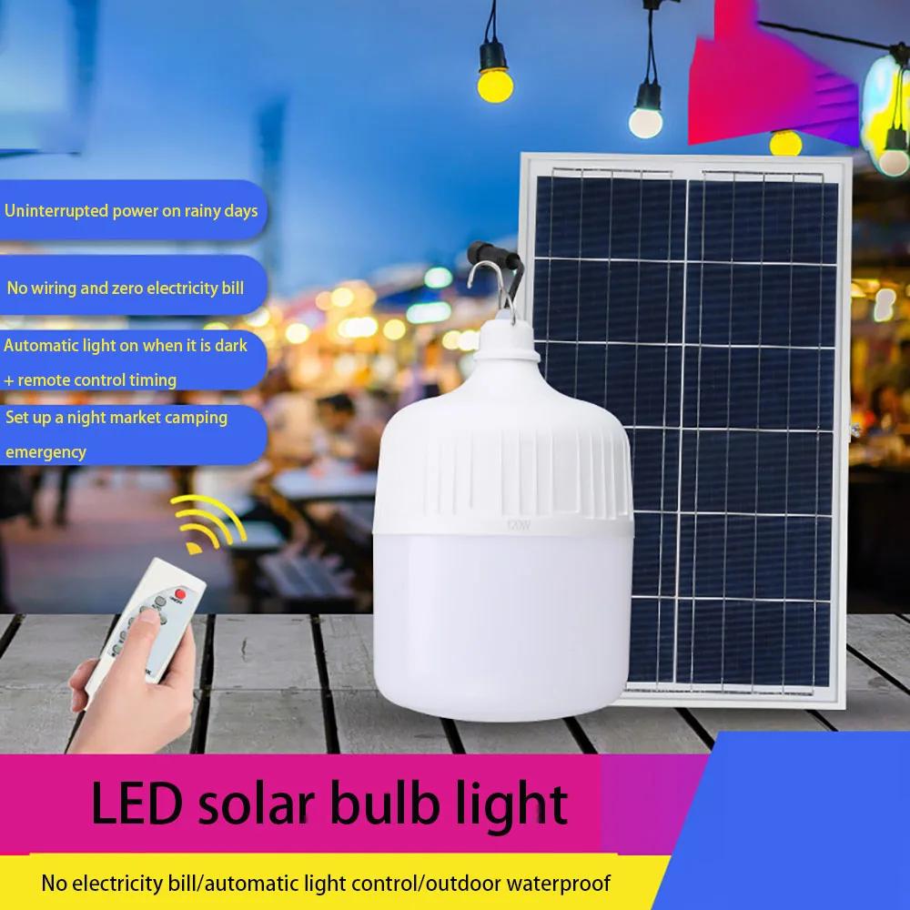 

100w Solar high power led flashlight Camping Equipment outdoor accessories Rechargeable bulb emergency Light flashlights Lantern