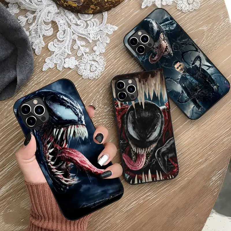 

Marvel Superhero venom Phone Case Silicone Soft for iphone 14 13 12 11 Pro Mini XS MAX 8 7 Plus X 2020 XR cover