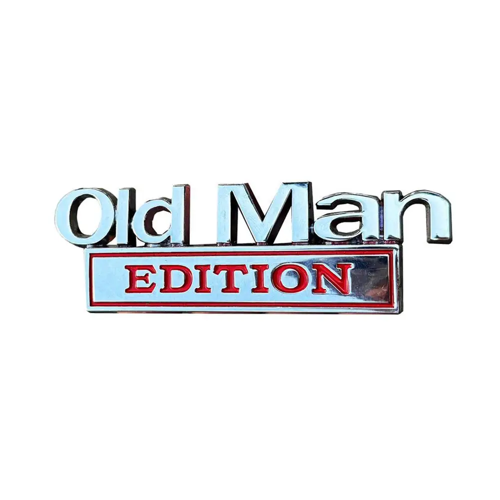 

Эмблема Для Автомобиля Old Man Edition, 3D-наклейка Для Мотоцикла, Грузовика, Универсальная Автомобильная Наклейка