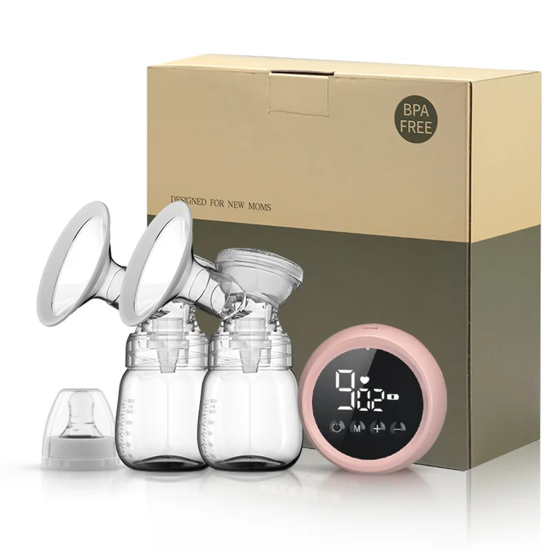 

Double Electric Breast Pump Portable Rechargeable LED Display BPA Free Breastfeeding Suction Pump Electric Breast Milk Exactor