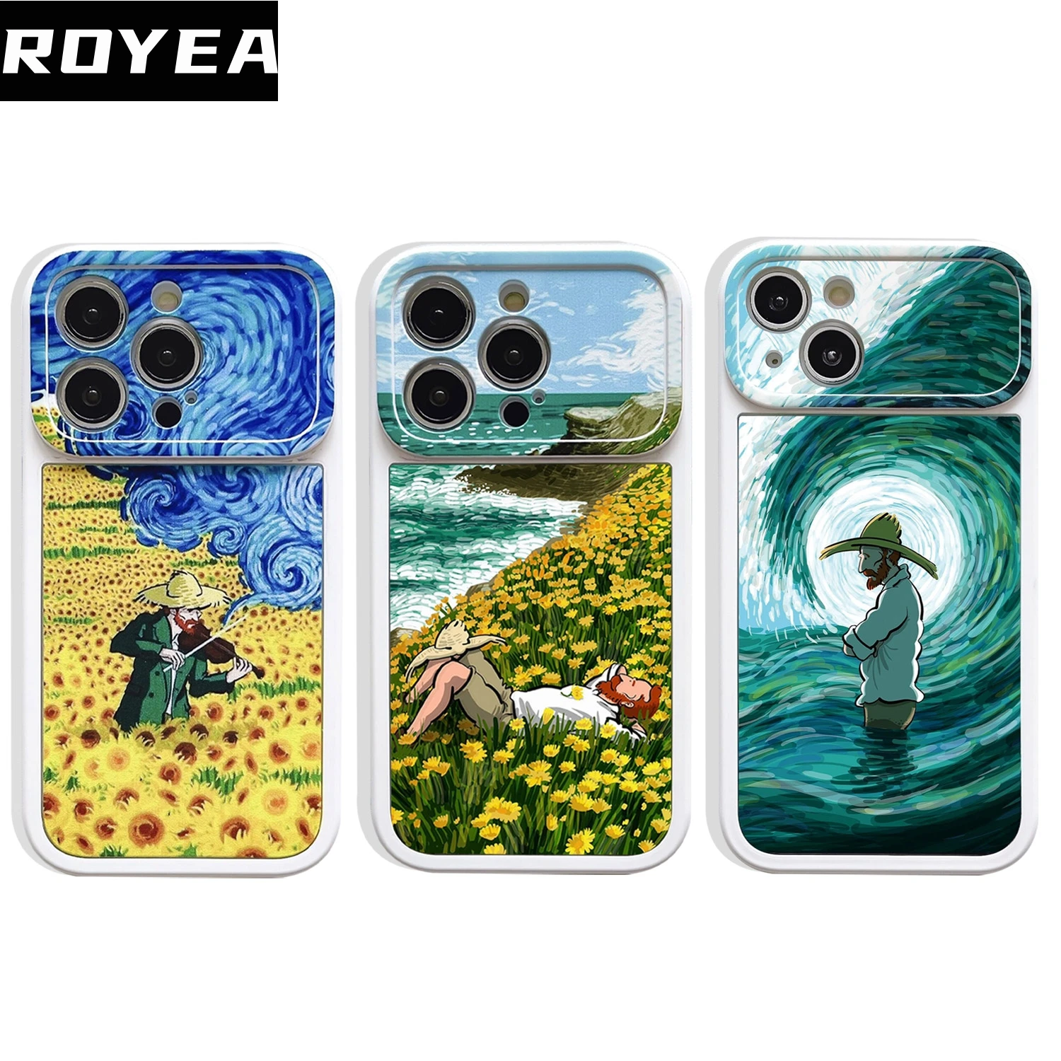 

Phone Case for iPhone 14 13 12 11 Pro Max Protective Cover for iPhone 14 Plus Hard TPU PC Shell Van Gogh Oil Painting