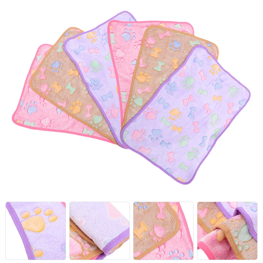 

6pcs Guinea Flannel Blanket Guinea Bedding Cage Liners Washable Blankets for Small Animal