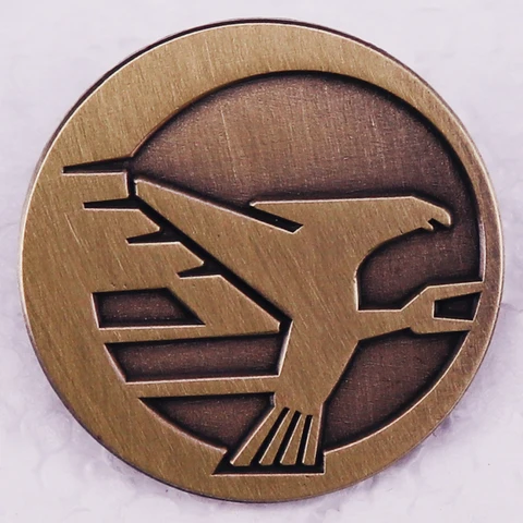 Винтажная брошь GDI логотип