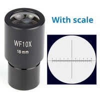 1pc wf10x 18mm biological microscope widefield eyepiece optical lens 23 2mm with micrometer scale microsco wide angle eyepiece