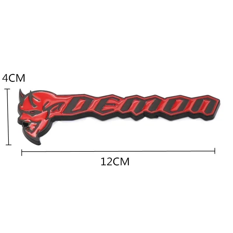 Фото 3D Металлическая эмблема-наклейка «Демон» 12x4 см для Dodge Challenger SRT Demon, для боковых крыльев и задней двери автомобиля, для индивидуальной модификации авто №3