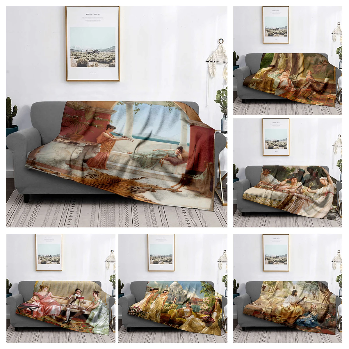 Домашнее украшение плюшевое одеяло для дивана красочное покрывало с животными