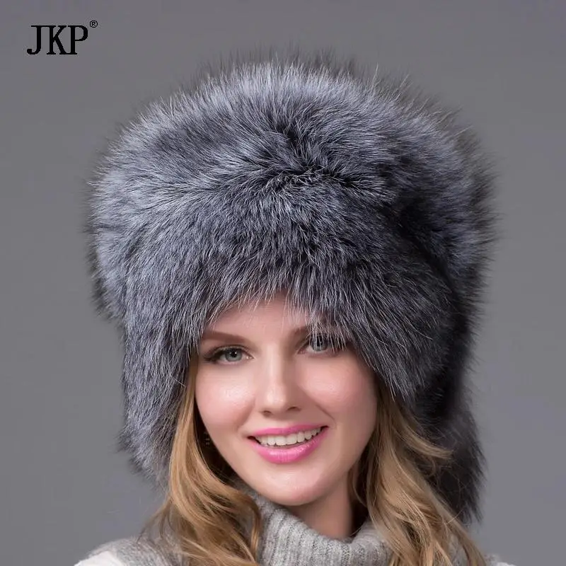 JKP из натурального лисьего меха осенне-зимняя женская кепка модная шапка в