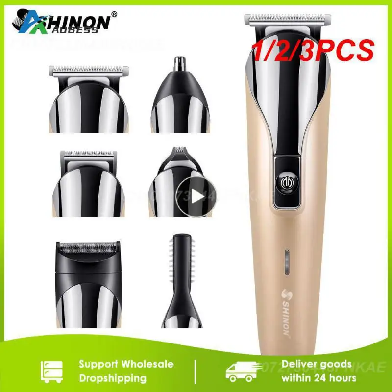 

1/2/3PCS Kemei All In Hair Trimmer Men Face & Body Grooming Kit Beard Hair Clipper Electric Shaver Waterproof