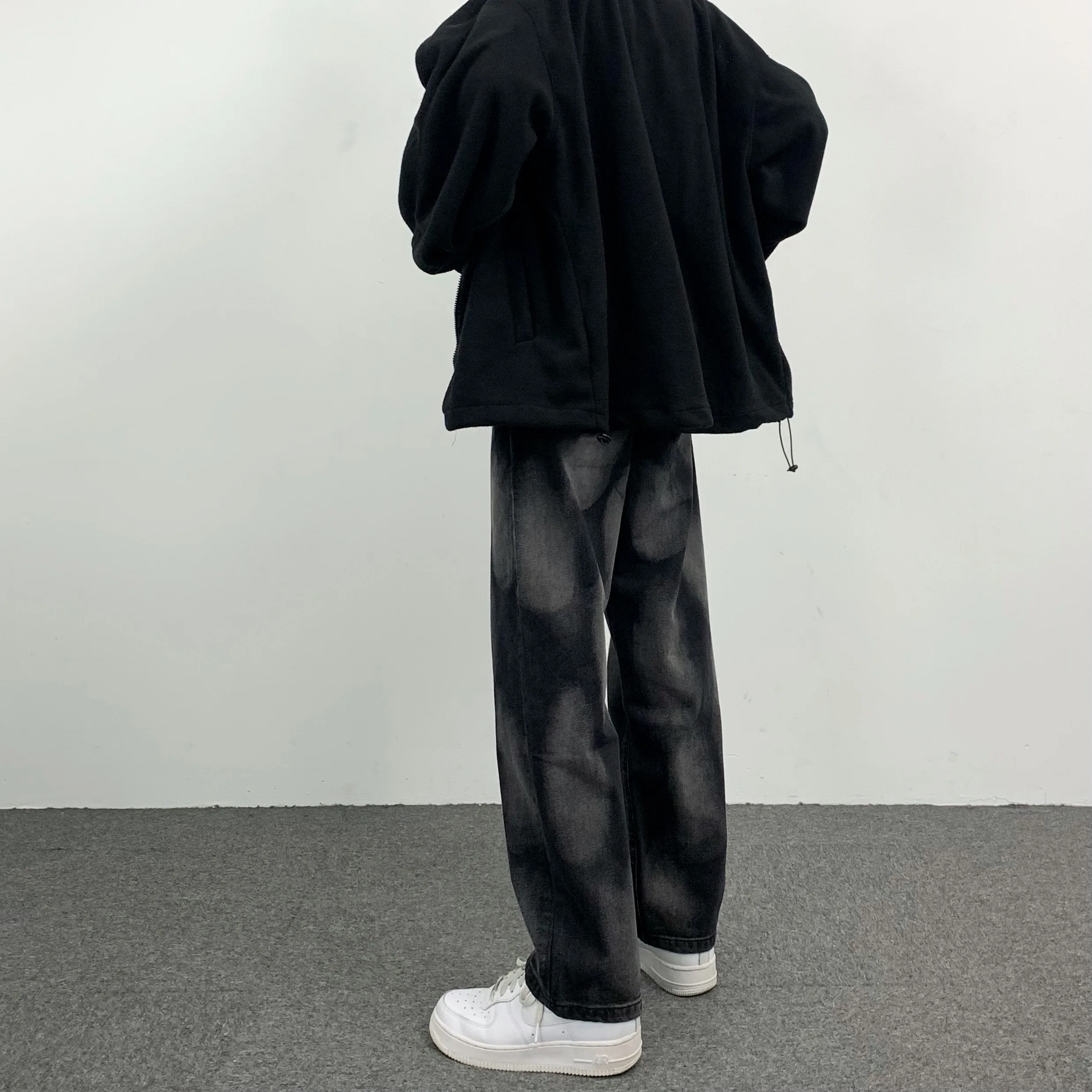 Men's Jeans Hip Hop High Street Tie Dye Gradient Straight Fit Jeans Unisex Denim Trousers Y2k Pants Wide Leg Pants Women's Pants