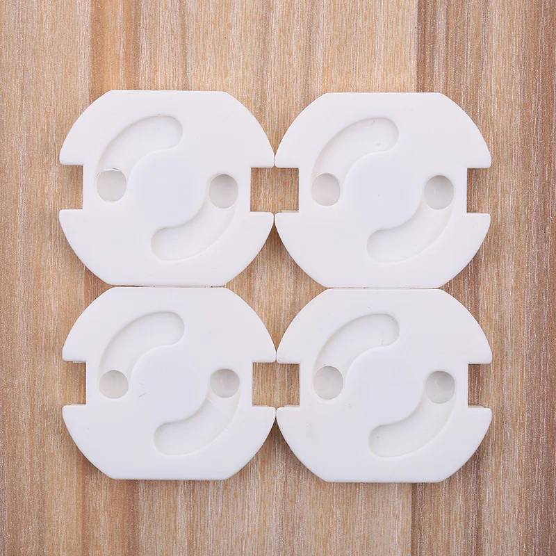 10pcs 2 Hole Round EU Standard Baby Safety Rotate Cover Anti Electric Shock Plugs Protector Rotate Cover Plastic Security Locks