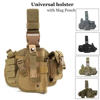 tactical hunting holsters pouches camouflage nylon universal pistol gun case thigh leg holster for gl17 sig p226 cz 75 p99 g2c
