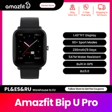 100% Original Amazfit Bip U Pro GPS Smartwatch for men Color Screen 5 ATM waterproof  60+ Sports Mode Smart Watch