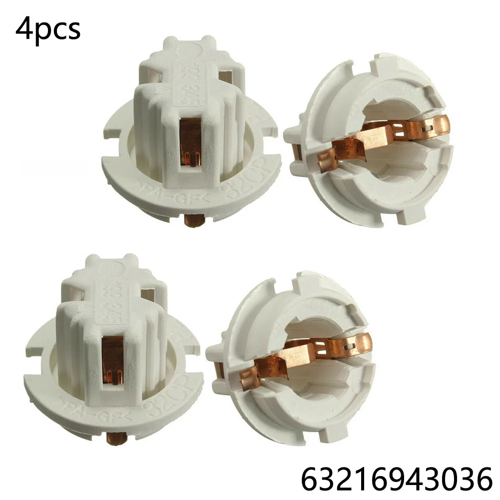 

4pcs Tail Brake Lamp Rear Light Bulb Socket Holder 63216943036 For BMW 7 Series For X3 E32 E38 E70 Replacement Part Accessories