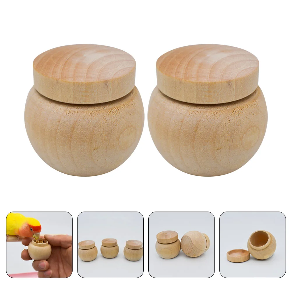 

2 Pcs Bird Food Box Parrot Feeder Bowls Pigeon Feeder Household BIRDSEED BOXES Lotus Tree Bird Cage Feeder Dish Bird Cages
