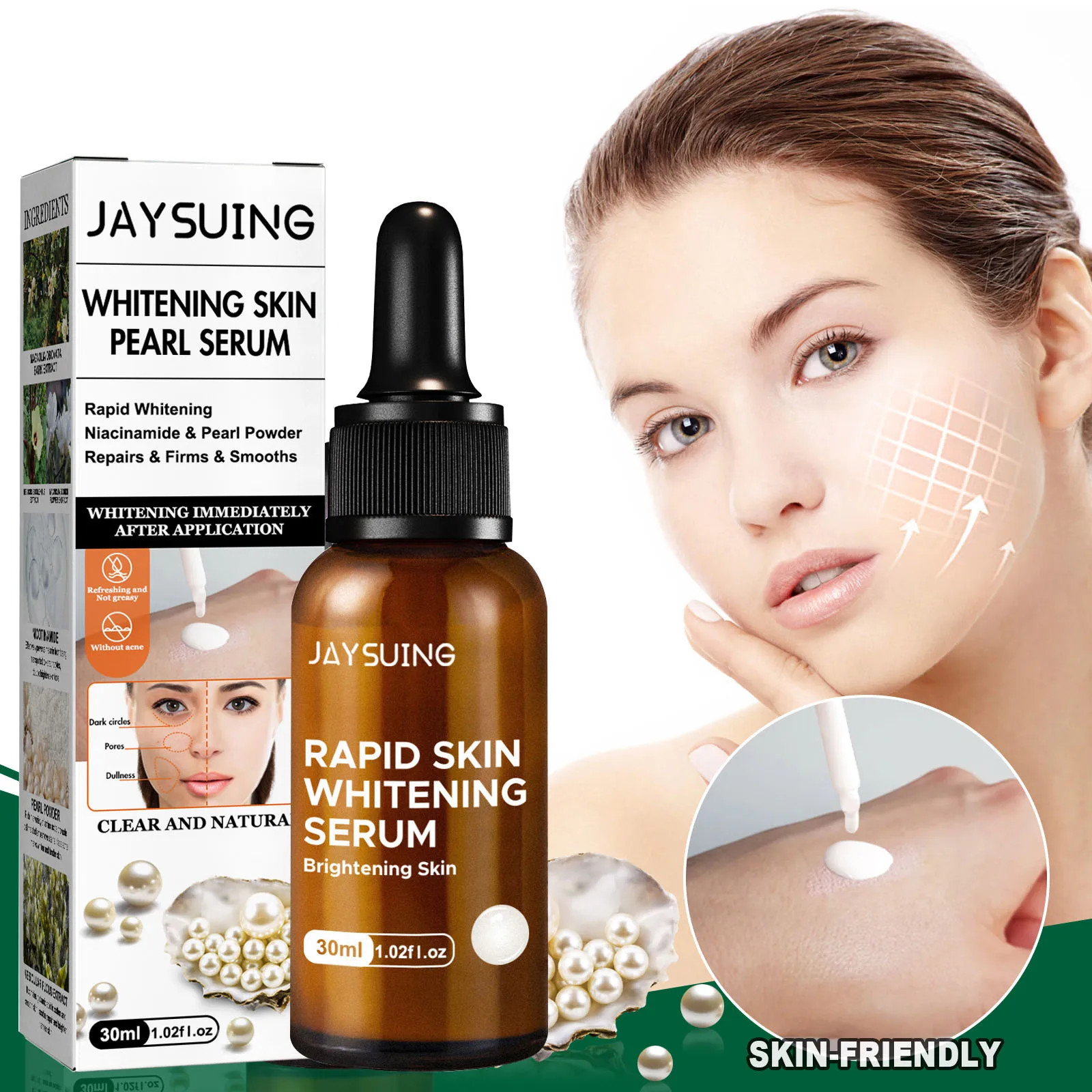 

Nicotinamide Whitening Serum Products Fade Dark Spots Freckle Remove Melasma Melanin Face Essence Brighten Pigment Correction