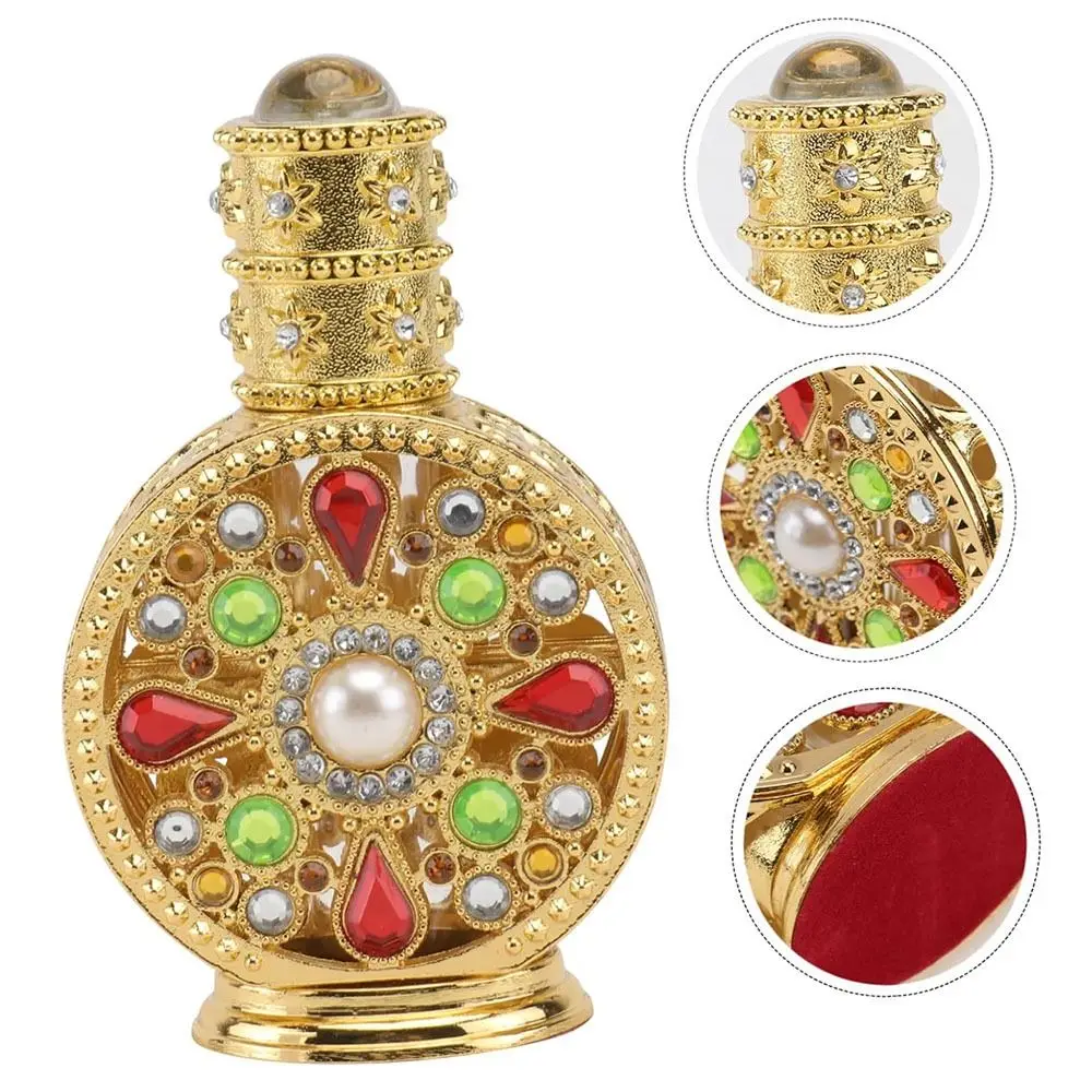 Винтажная стеклянная Пустая бутылка-капельница для эфирного масла в арабском