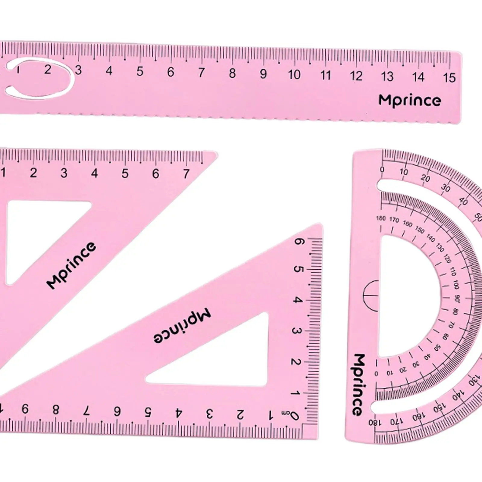 Ruler Set Aluminum Drawing Metal Protractor Measuring Tool Math for Engineers Architects