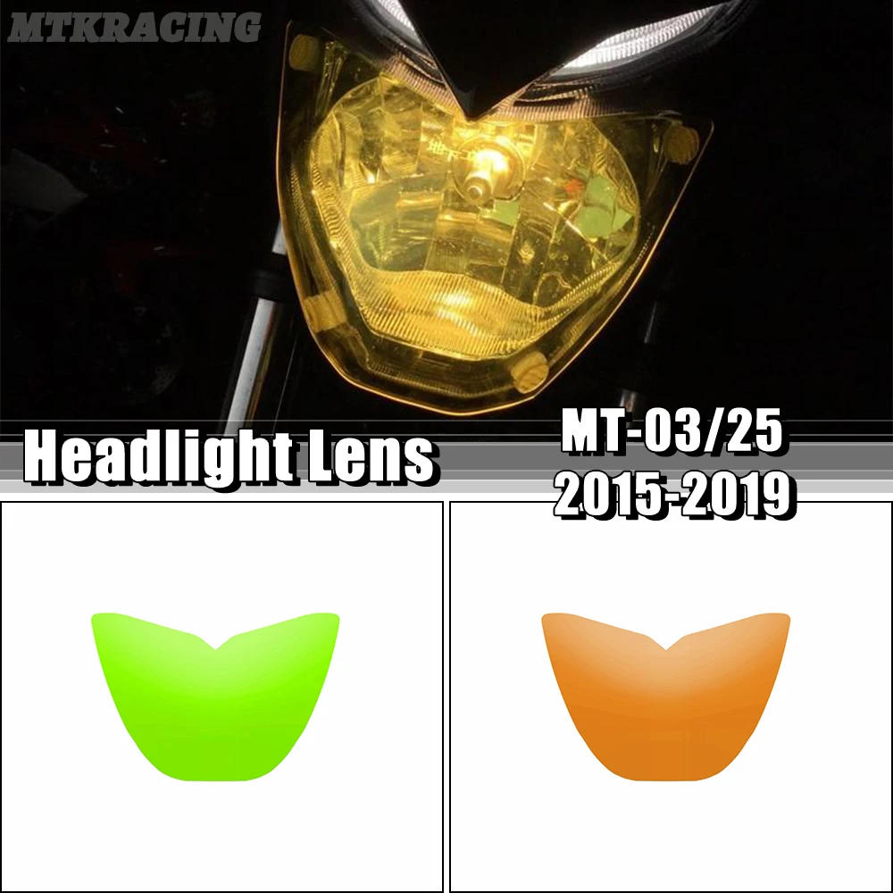 

MTKRACING FOR YAMAHA MT-03 mt03 2015-2019 MT-25 mt25 2015-2019 Headlight Protector Cover Screen Lens 2013-2018