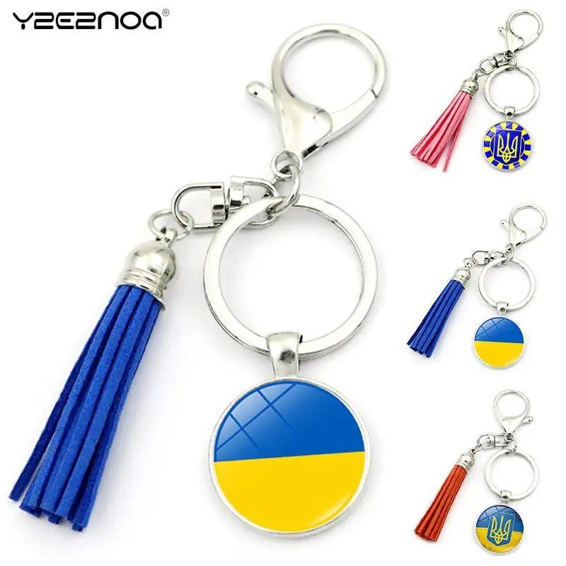

Модный украинский флаг, трезуб, символ, акрил, украинский флаг, трезуб, символ, кольцо для ключей, держатель, автомобильные брелки для ключей ...
