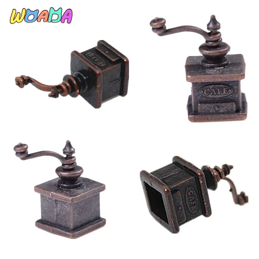 

1 PC Coffee Grinder 1/12 Dollhouse Miniature Kitchen Vintage Coffee Grinder For Doll Gift
