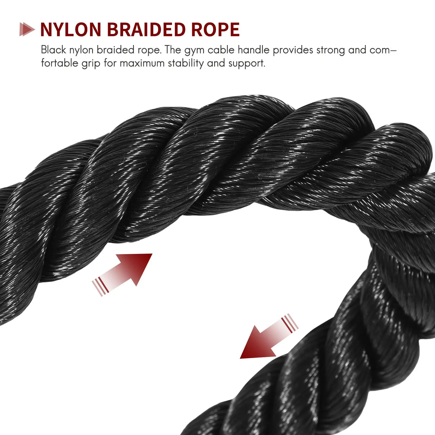 Тянущийся трос 36 дюймов с карабином для фитнеса