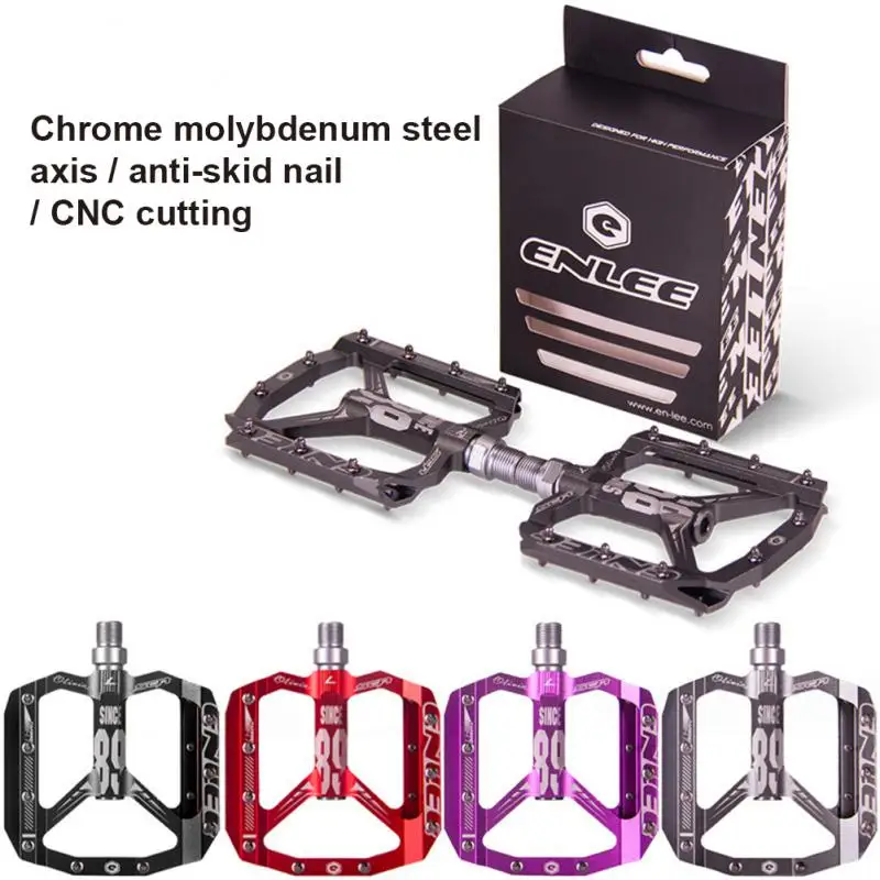 

Enlee Bicycle Pedals Mtb Bike Aluminum Alloy DU Palin Sealed Bearing Anti-skid Cycling Pedal Clip Mountain Bicycle Accessories