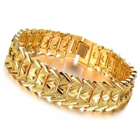 21cm retro fashion european coin gold plated jewelry copper plating 24k gold mens wide version bracelet watch chain wholesale