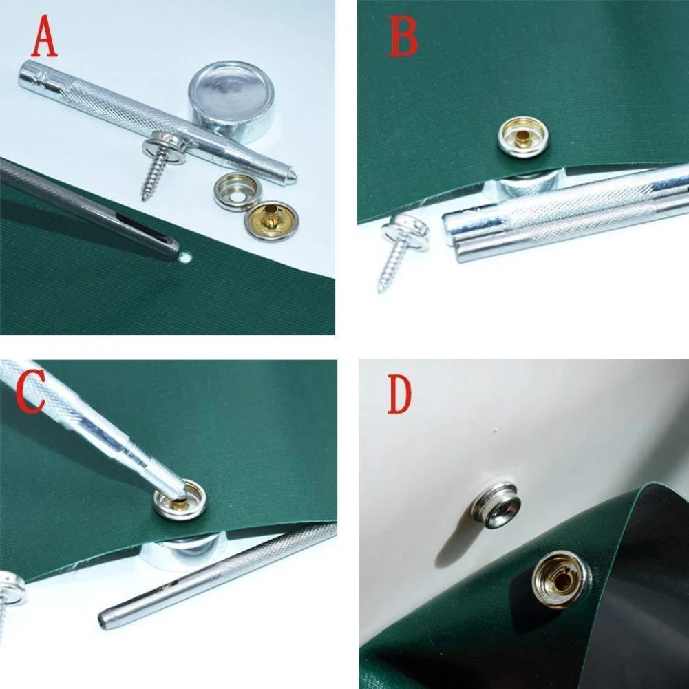 

50 шт., набор кнопок из нержавеющей стали