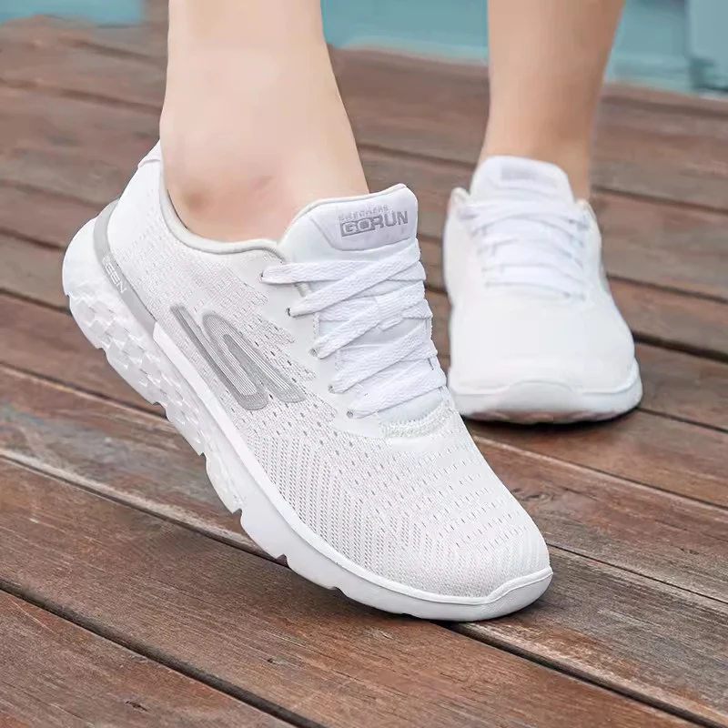 Skechers женские кроссовки летние дышащие сетчатые повседневные белые
