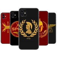 spqr roman imperial legion phone cases for iphone 13 pro max case 12 11 pro max 8 plus 7plus 6s xr x xs 6 mini se mobile cell