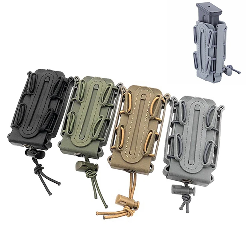 

2Pcs 9mm Mag Pouches Pistol Magazine Pouch Soft Shell Magazine Pouch Tactical Rifle Fast Mag Carrier Holder