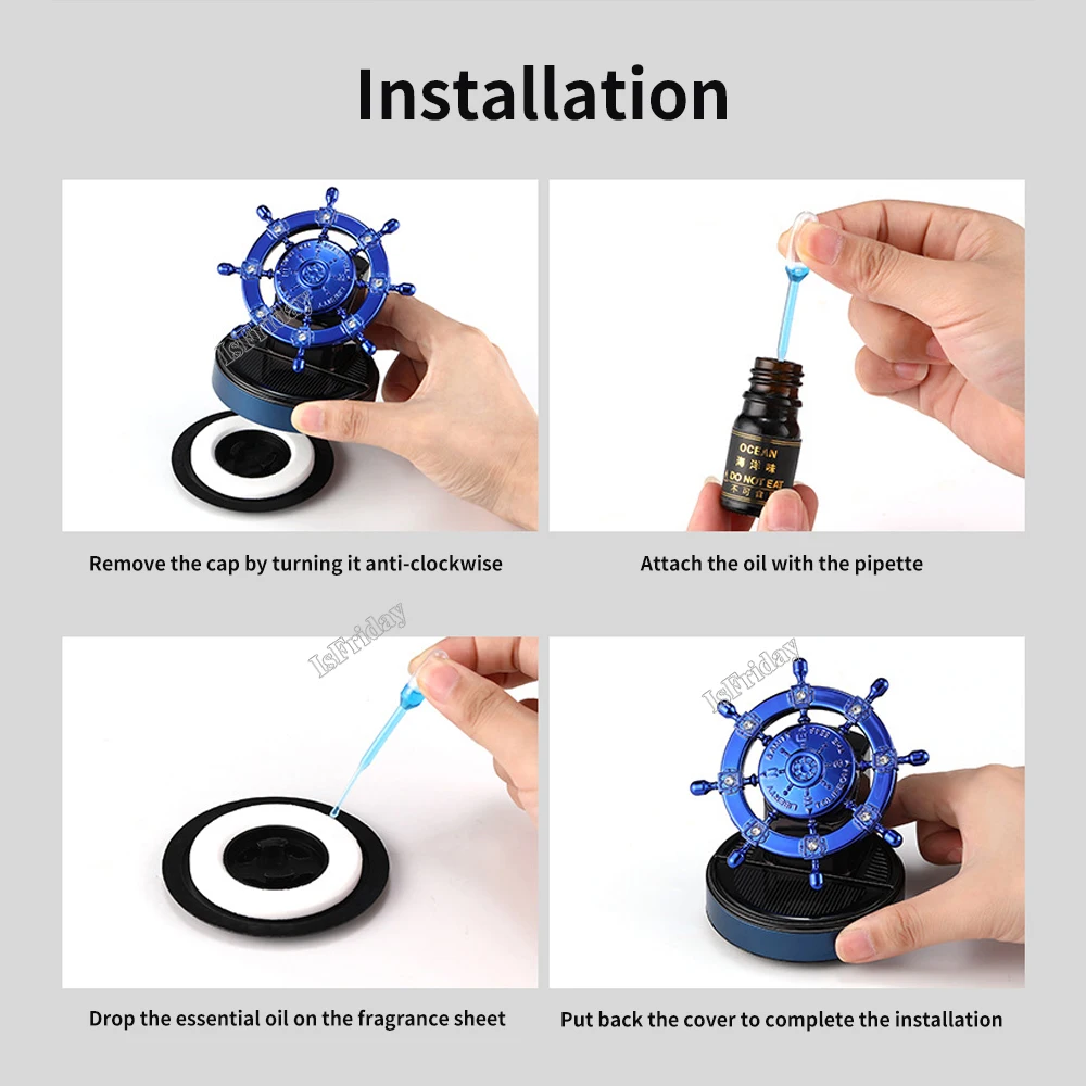 Вращающаяся на солнечных батареях машинка для ароматерапии оригинальная