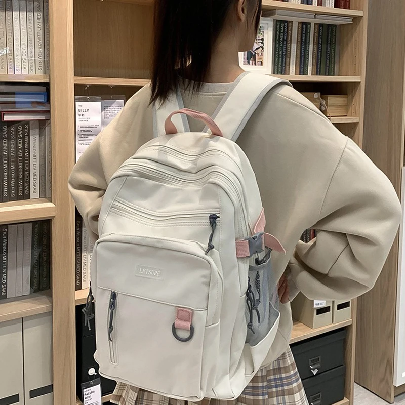 Fashion backpack female junior high school students high school students Japanese simple schoolbag leisure Computer Backpack