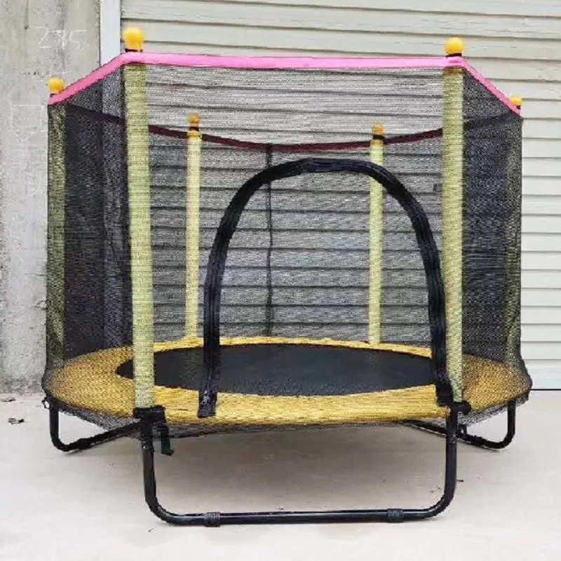 Мини-круглый батут с детской защитной сеткой подходит для игры в помещении и на