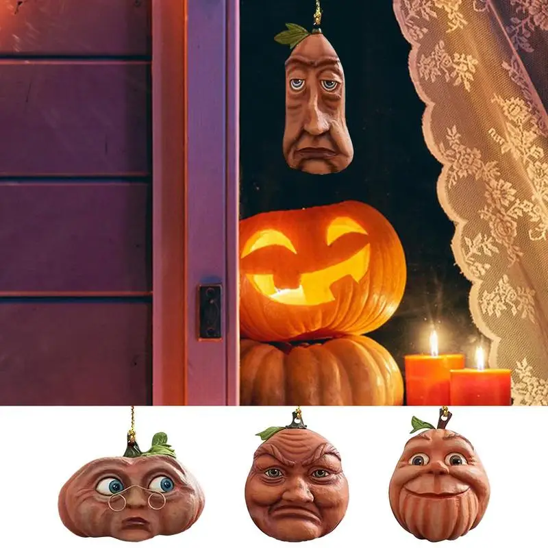 

Halloween Acrylic Pumpkin Car Ornaments Spooky Hanging Pendants For Rearview Mirror Window Door Wall Tree Hanging Decor For Cars