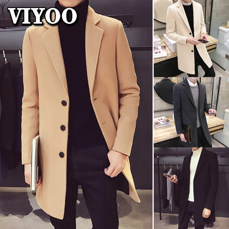 

Jacket Men Spring 2023 Wool Men Clothing Casual Business Coat Mens Leisure Overcoat Male Punk Coats Windbreaker Jackets for Men