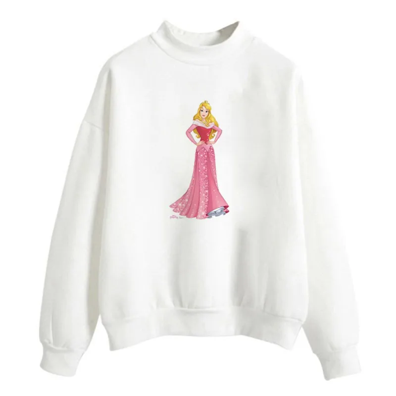 

Beauty Princess Aurora Ariel Snow White Cartoon Sweater Women Kawaii Loose Autumn Top Clothes Sweatshirts Aesthetic Sweatshirt